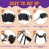 Joyfy 5 ft Scary Giant Spider Halloween Decorations Outdoor, Poseable Spider Lifelike Hairy Prop for Yard, Haunted House