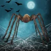 Joyfy 5 ft Scary Giant Spider Halloween Decorations Outdoor, Poseable Spider Lifelike Hairy Prop for Yard, Haunted House