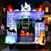 Joyfy 6 ft Halloween Inflatable Archway Decoration with Multi-Characters, Trunk or Treat Car Decorations Kit Archway wit