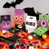 Joyfy 60 PCS Halloween Treat Bags with Stickers, Halloween Trick or Treat Bags for Kids Halloween Party Favors Exchange,