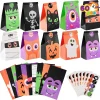 Joyfy 60 PCS Halloween Treat Bags with Stickers, Halloween Trick or Treat Bags for Kids Halloween Party Favors Exchange,