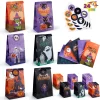 Joyfy 60 PCS Halloween Treat Bags with Stickers, Halloween Trick or Treat Bags for Kids Halloween Party Favors Exchange,