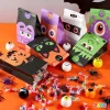 Joyfy 60 PCS Halloween Treat Bags with Stickers, Halloween Trick or Treat Bags for Kids Halloween Party Favors Exchange,