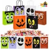 Joyfy 60 PCS Halloween Treat Bags with Stickers, Halloween Trick or Treat Bags for Kids Halloween Party Favors Exchange,