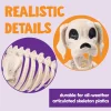 Joyfy 9.8 Inch Halloween Skeleton Dog Skeleton Halloween Decor, Pose-N-Stay Plastic Skeleton Bones with Posable Joints f