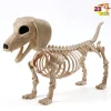 Joyfy 9.8 Inch Halloween Skeleton Dog Skeleton Halloween Decor, Pose-N-Stay Plastic Skeleton Bones with Posable Joints f