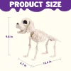 Joyfy 9.8 Inch Halloween Skeleton Dog Skeleton Halloween Decor, Pose-N-Stay Plastic Skeleton Bones with Posable Joints f