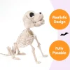 Joyfy 9.8 Inch Halloween Skeleton Dog Skeleton Halloween Decor, Pose-N-Stay Plastic Skeleton Bones with Posable Joints f