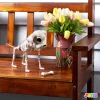 Joyfy 9.8 Inch Halloween Skeleton Dog Skeleton Halloween Decor, Pose-N-Stay Plastic Skeleton Bones with Posable Joints f
