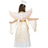 Joyfy Halloween Angel Costume for Girls, Angel Dress for Kids, Guardian Angel Set for Halloween Costumes Themed Party Co
