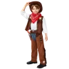 Joyfy Halloween Cowboy Costume for Boys, Kids Cowboy Costume Set, Brown Western Style Cowboy Outfit with Cowboy Hat for