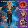 Joyfy Halloween Decorations Outdoor, Sound Activated with LED Eyes & Sound & Motion, Decor for Yard Farm Garden Indoor H