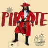 Joyfy Mens Pirate Captain Costume Set, Red Deluxe Captain Outfit for Adult Halloween Fancy Dress Up Party Cosplay