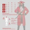Joyfy Mens Pirate Captain Costume Set, Red Deluxe Captain Outfit for Adult Halloween Fancy Dress Up Party Cosplay