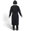 Joyfy Men's Priest Costume Black Priest Father Robe Stole for Halloween Party Dress up Cosplay