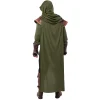 Joyfy Robin Hood Costume for Men Renaissance Medieval Costume Outfit Set for Adult Halloween Dress Up Party