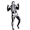 Joyfy Skeleton Costume for Adults, Skeleton Bone Bodysuit Halloween Costumes for Men with Skeleton Hood Mask, Halloween