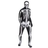 Joyfy Skeleton Costume for Adults, Skeleton Bone Bodysuit Halloween Costumes for Men with Skeleton Hood Mask, Halloween