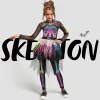 Joyfy Skeleton Tutu Dress for Girls, Skeleton Costume for Kids Halloween Dress Up Party Role Playing Cosplay