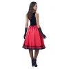 Joyfy Women Little Red Riding Hooded Costume with Dress, Cape and Gloves, Adult Women Halloween Costume for Halloween Pa