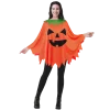 Joyfy Women Pumpkin Poncho Costume Adult, Pumpkin Costume Halloween Costumes for Women Fancy Dress Cosplay