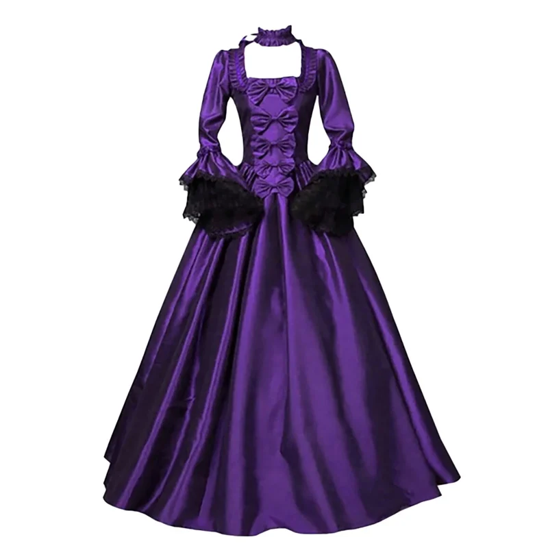 Jsaierl Victorian Dress for Women 1800S Medieval Renaissance Dress Corset Flare Sleeve Vintage Dress Cocktail Party Ball
