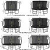 JUMPZYLLA 8FT Outdoor Trampoline With Enclosure for Kids - 14FT