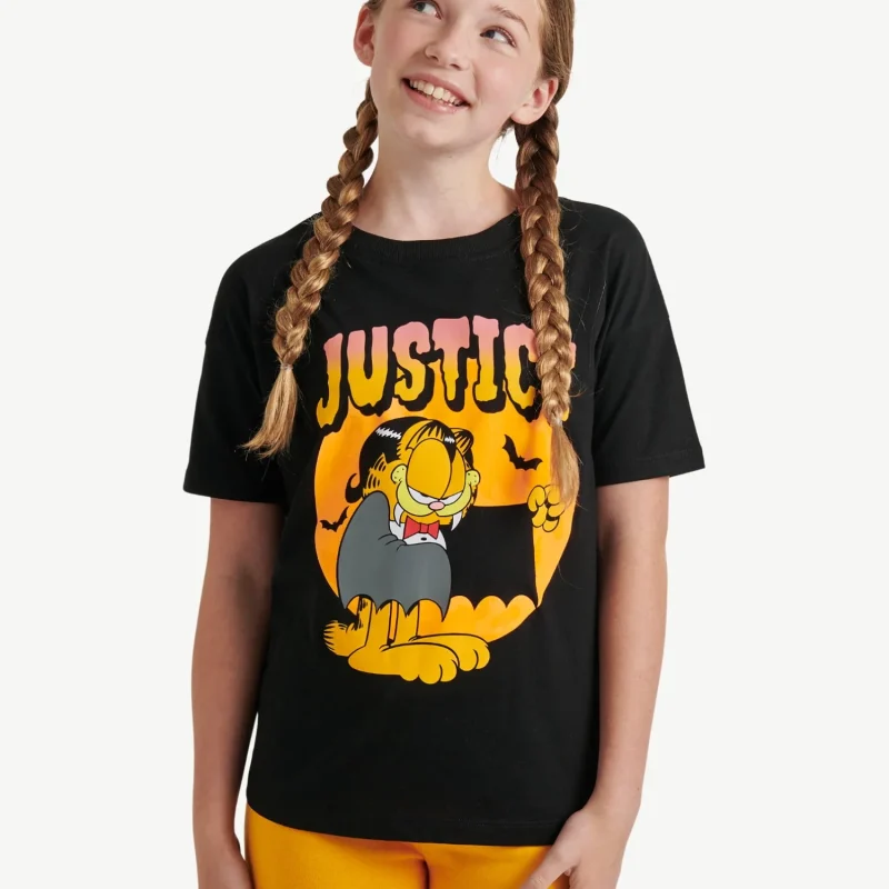 Justice x Garfield Girls Oversized Tee, Sizes XS - XLP