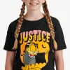 Justice x Garfield Girls Oversized Tee, Sizes XS - XLP