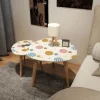 JYHOME Small Nesting Coffee Table - Hot Air Balloons Sky Triangle Pattern