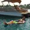 Kelsyus Floating Pool Lounger Inflatable Chair With Cup Holder Blue 2 Pack - 80014