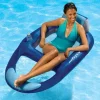 Kelsyus Floating Pool Lounger Inflatable Chair With Cup Holder Blue 2 Pack - 80014