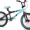 Kent Bicycles Girls' Tempest Bike, 20 inch, Black/Aqua, Single Speed, Steel Frame - 72071
