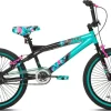 Kent Bicycles Girls' Tempest Bike, 20 inch, Black/Aqua, Single Speed, Steel Frame - 72071