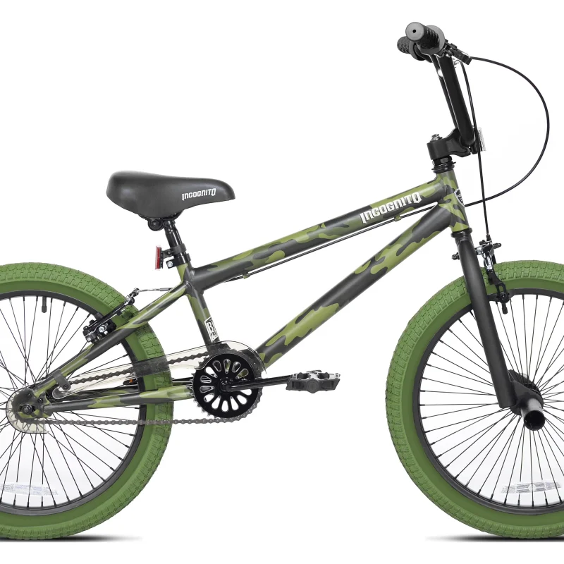 Kent BMX Kids Bicycle 20in Green Camouflage - Incognito