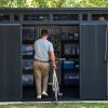 Keter Artisan 11x7 Modern Resin Outdoor Storage Shed Kit - Grey & Black