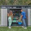 Keter Artisan 11x7 Modern Resin Outdoor Storage Shed Kit - Grey & Black