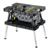 Keter Folding Work Table, 1000 lbs Capacity, Two 12 in Clamps, Black/Yellow - 197283