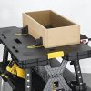 Keter Folding Work Table, 1000 lbs Capacity, Two 12 in Clamps, Black/Yellow - 197283