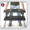 Keter Folding Work Table, 1000 lbs Capacity, Two 12 in Clamps, Black/Yellow - 197283