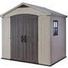 Keter Resin Outdoor Storage Shed, 8 x 11 Foot, 550 Cu. Ft., Taupe
