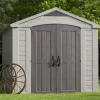 Keter Resin Outdoor Storage Shed, 8 x 11 Foot, 550 Cu. Ft., Taupe