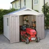 Keter Resin Outdoor Storage Shed, 8 x 11 Foot, 550 Cu. Ft., Taupe