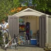 Keter Resin Outdoor Storage Shed, 8 x 11 Foot, 550 Cu. Ft., Taupe