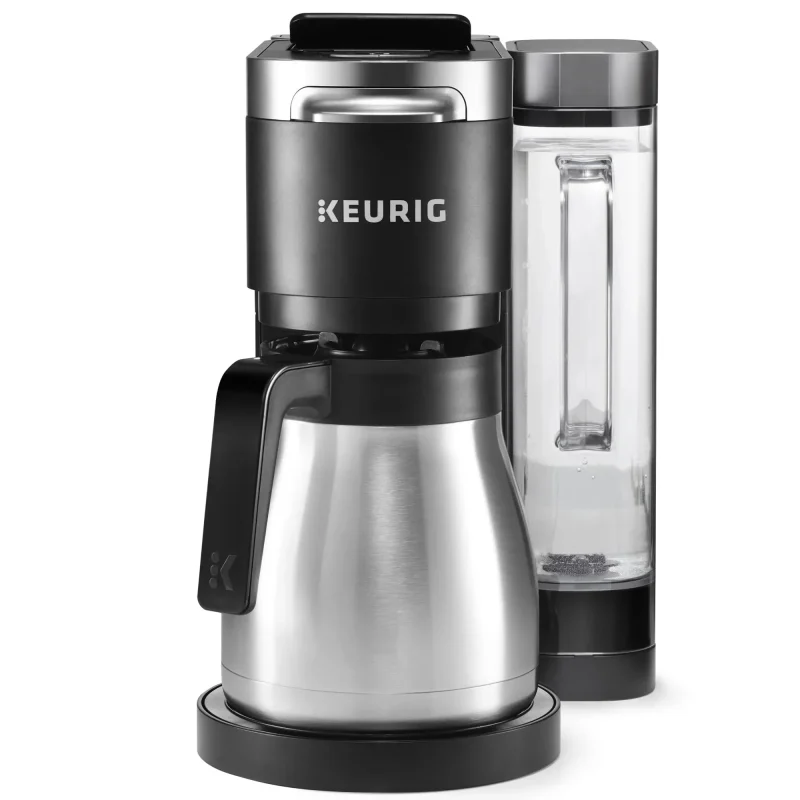 Keurig Single Serve & Carafe Coffee Maker, 60 oz Water Reservoir, 12-Cup Thermal Carafe - K-Duo Plus