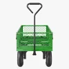 KFFKFF Steel Garden Utility Cart 900 Lbs, 38 x 22 in, 10 in Wheels, Green - V900G