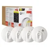 Kidde Firex Hardwired Ionization Smoke Detectors With Battery Backup, 4-Pack - i4618