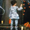 Kids Clown Costume Halloween, Classic Movies Character Fancy Dress Suit for Boys Girls Carnival Party 3-10 Years