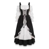 Kinrui Renaissance Costume Women Vintage Medieval Victorian Dress Tie Knot Corset Ren Faire Maid Fairy Cosplay Princess