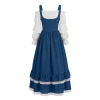 Kinrui Renaissance Costume Women Vintage Medieval Victorian Dress Tie Knot Corset Ren Faire Maid Fairy Cosplay Princess